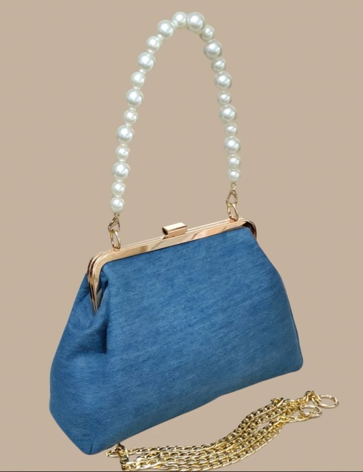 Denim Model Mavi Kot Tasarım Çanta