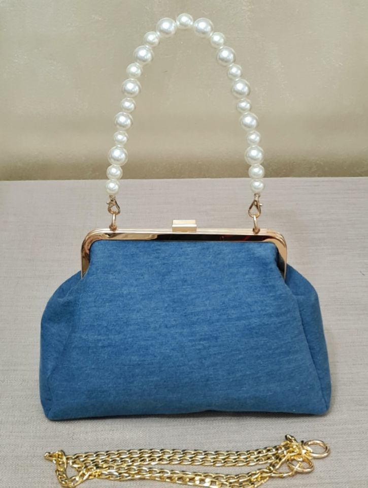 Denim Model Mavi Kot Tasarım Çanta