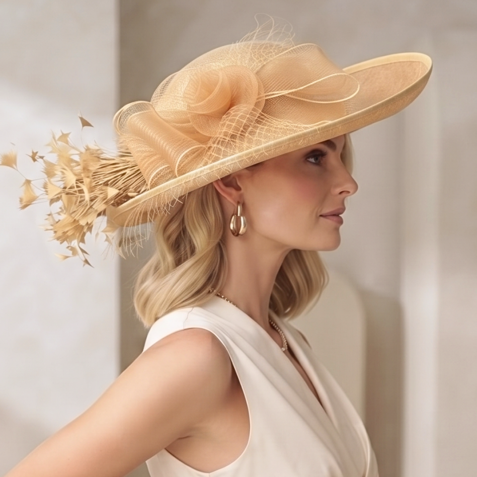 Fallon Gold Elegan Şapka 50 cm