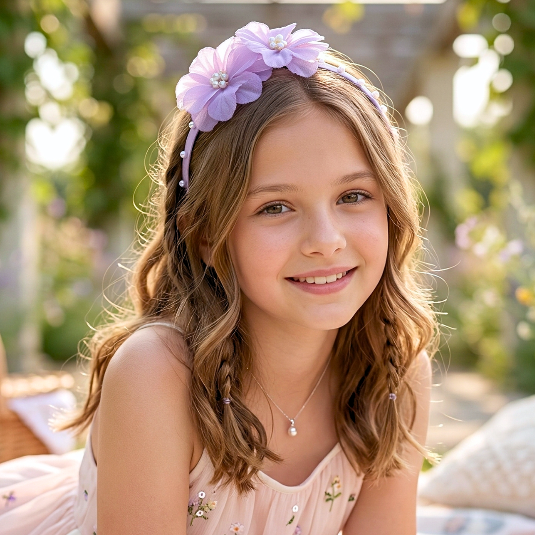 Luna Lila Çocuk Taç