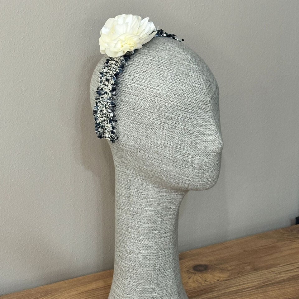 Luna Lacivert Beyaz Çocuk Taç