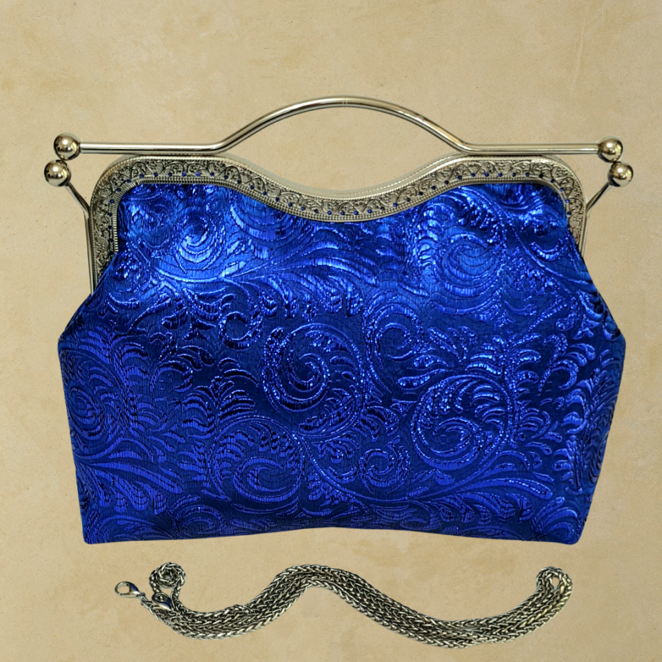 Antik Model Saks Mavi Tasarım Çanta