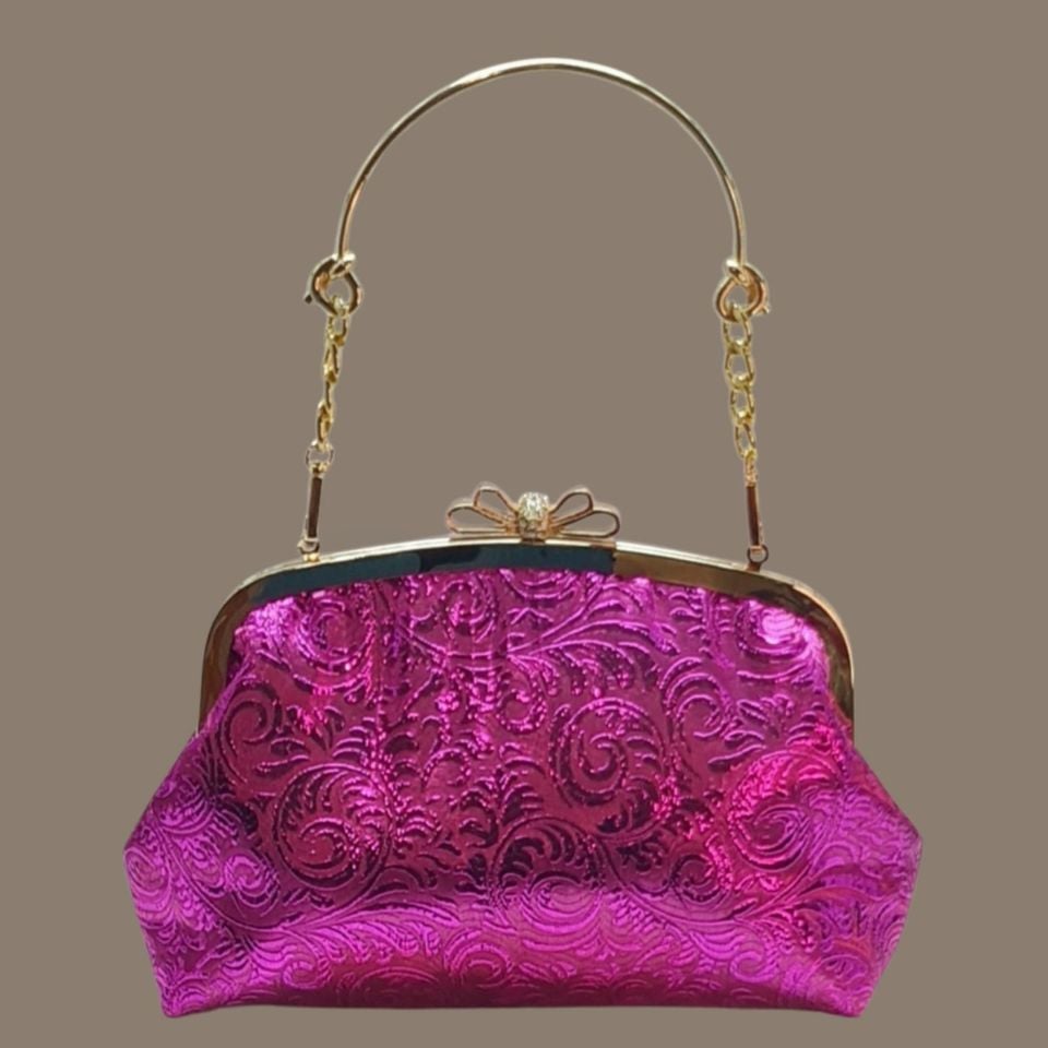 Fiyonk Model Fuşya Renk Tasarım Çanta