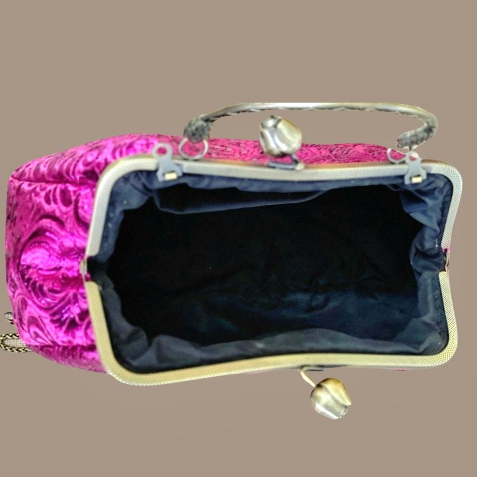 Antik Model Fuşya Pembe Renk Tasarım Çanta