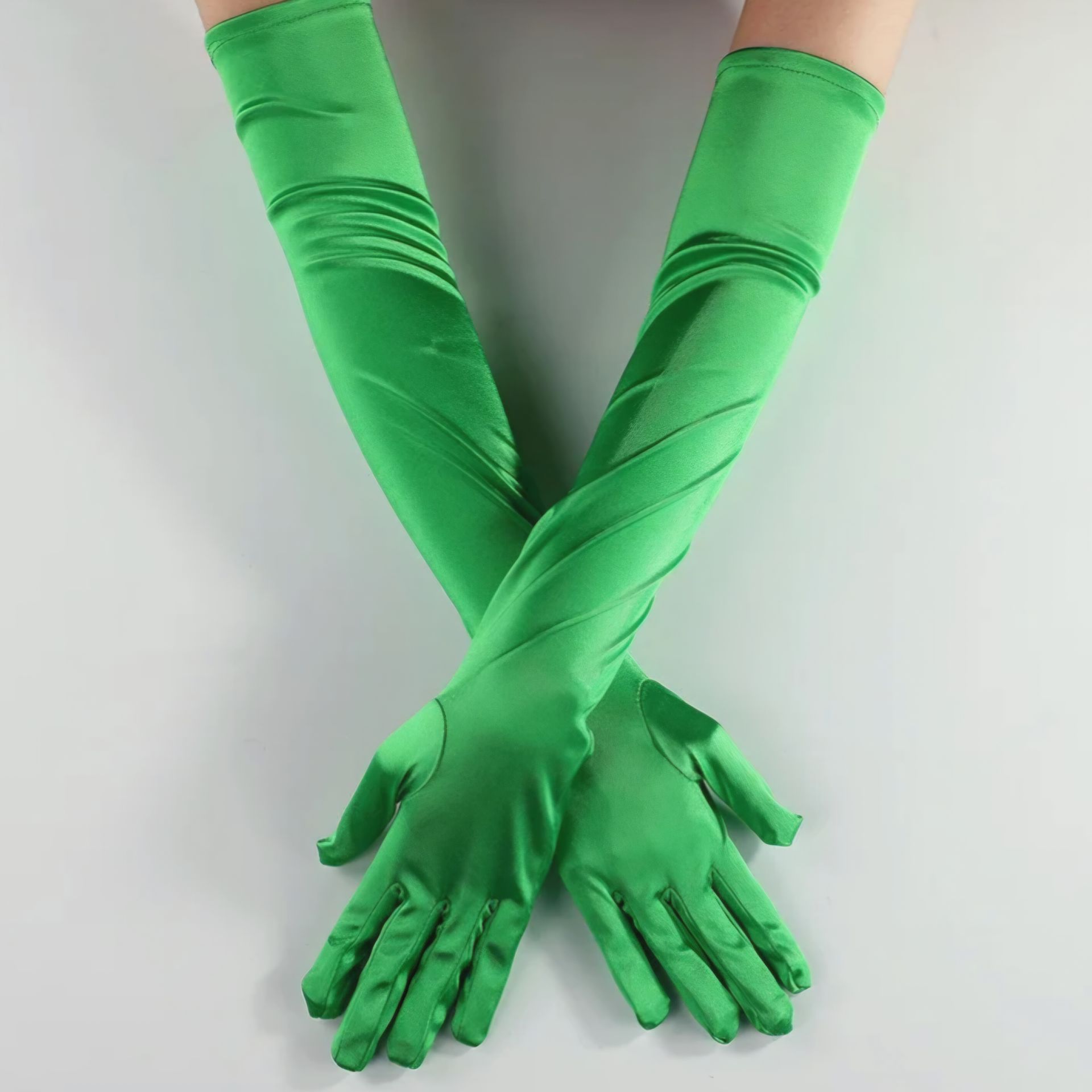 Opera Çimen Yeşil Saten Eldiven 53 cm