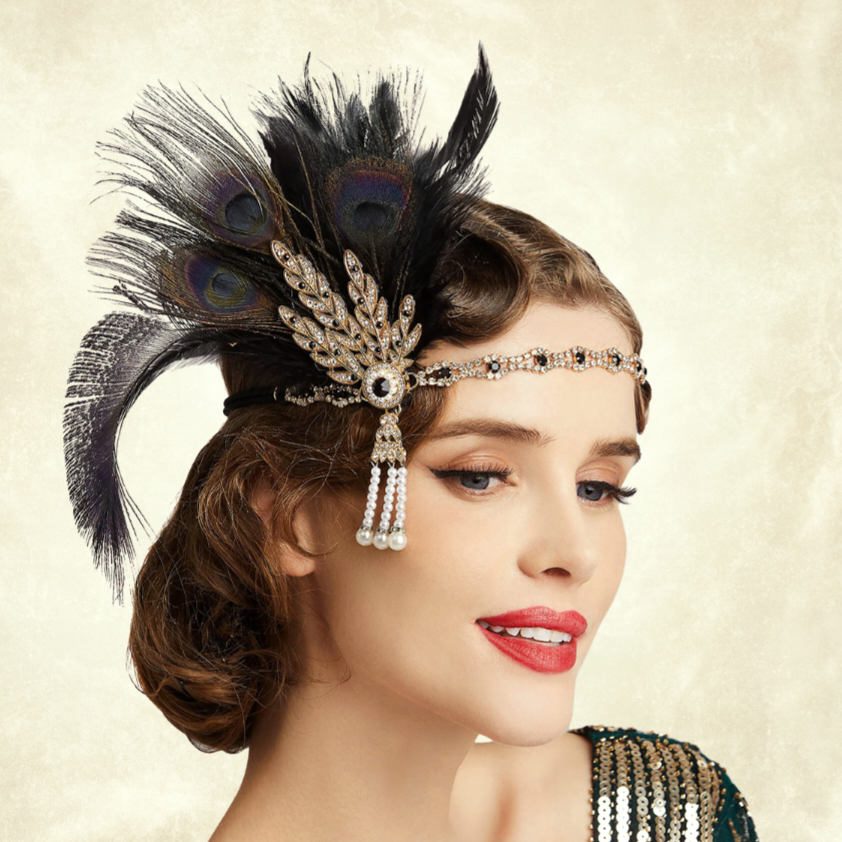 Niobe Siyah Renk 1920s Saç Aksesuarı