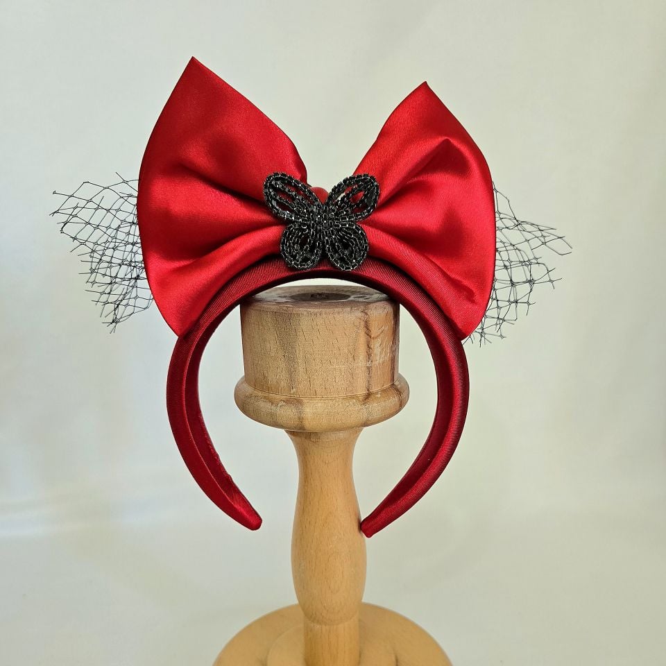 Mila Kırmızı Renk  Saten  Taç