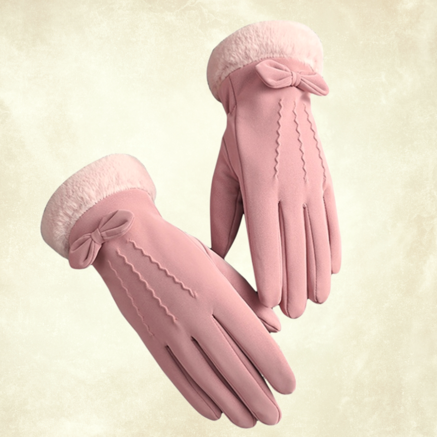 Kardelen Pembe Renk Su Geçirmez Kış Eldiven