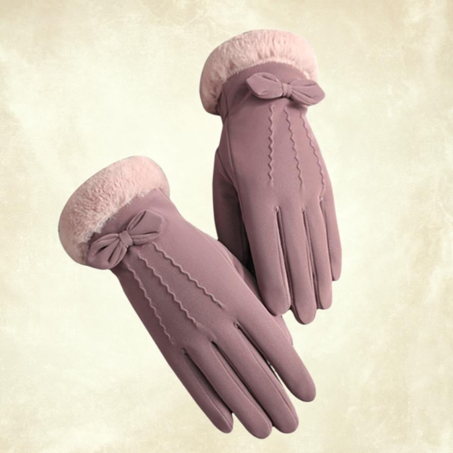 Kardelen Gül Kurusu Pembe Renk Su Geçirmez  Kış Eldiven
