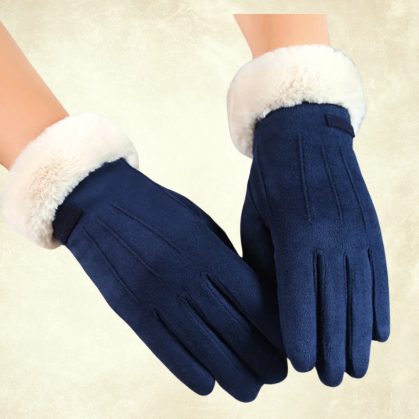 Kontes Lacivert Peluşlu Kış Eldiven
