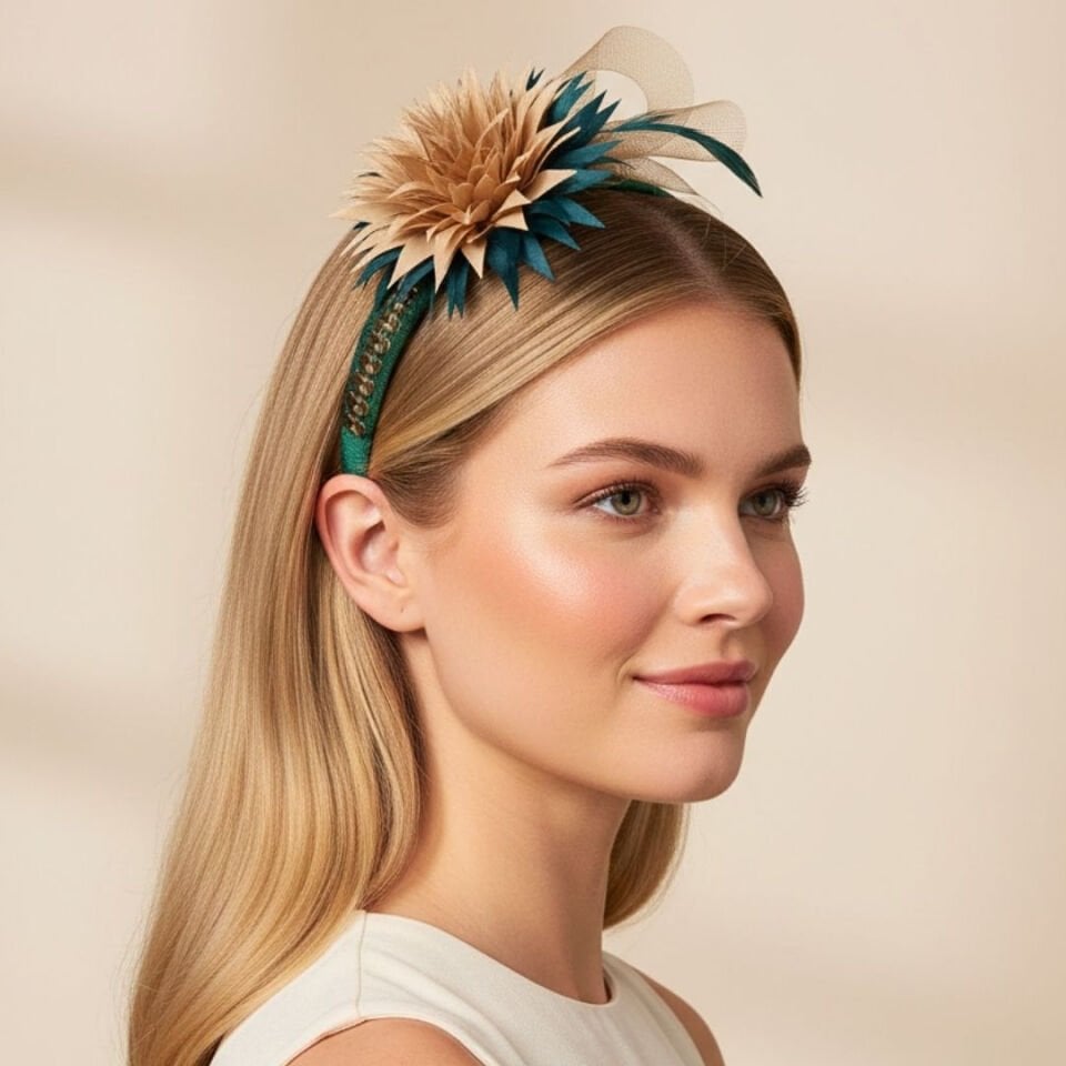 Mila Yeşil Renk Kadife Taç