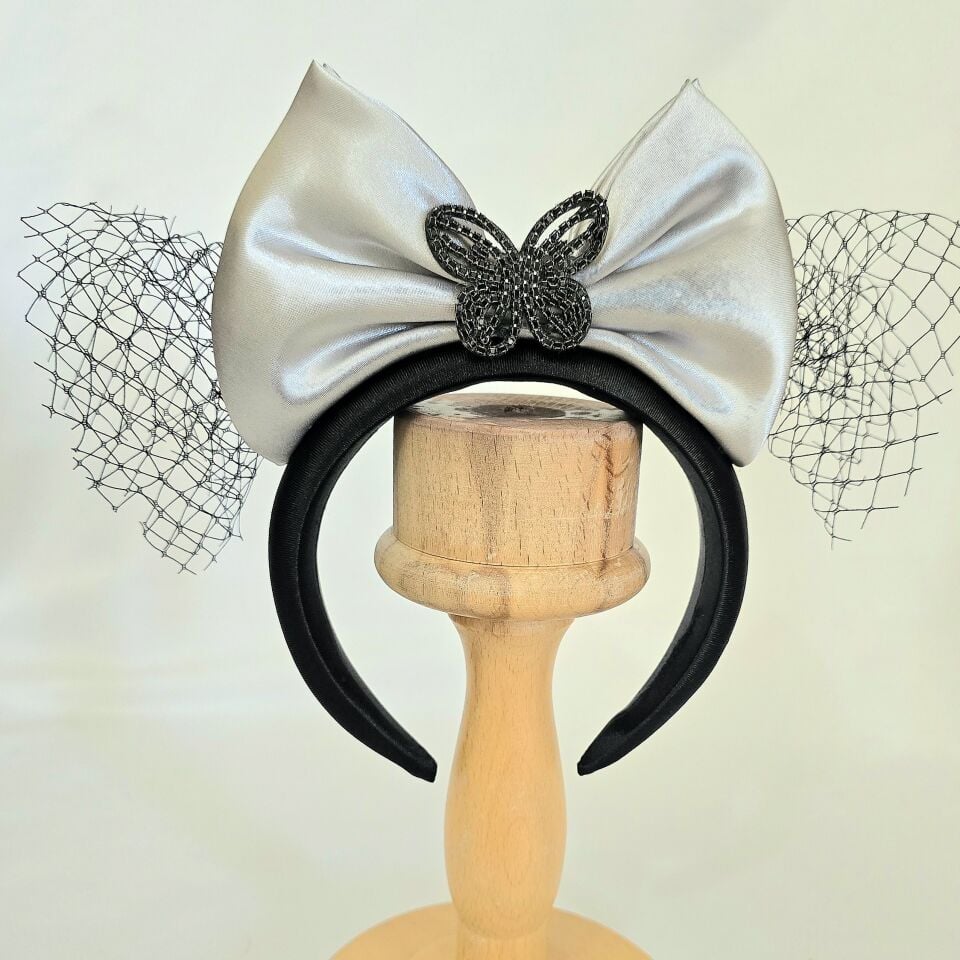 Mila Siyah Gümüş Renk Taç