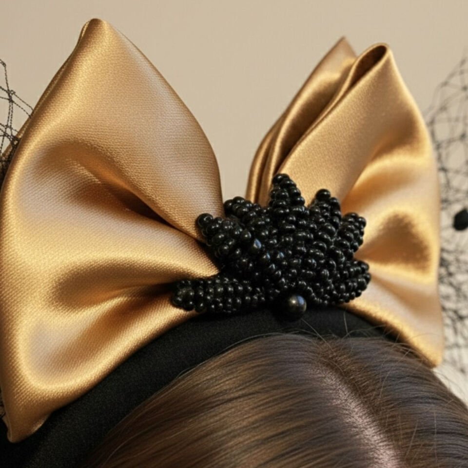 Mila Gold Siyah Taç