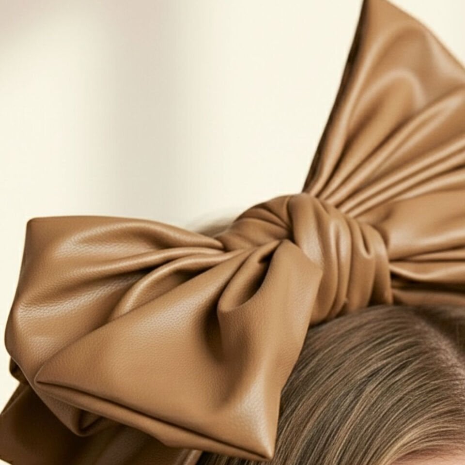 Mila Camel Renk Suni Deri Taç