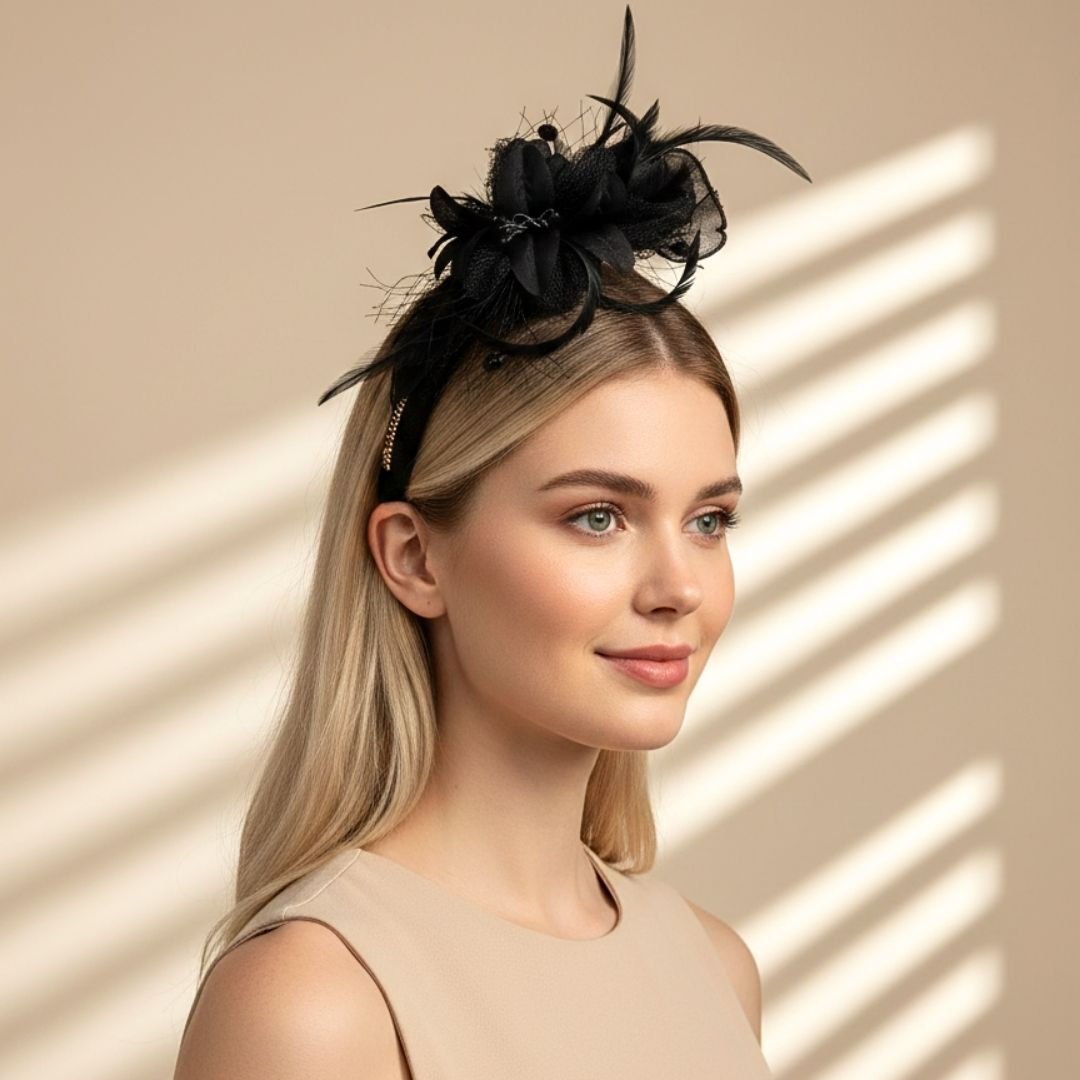 Mila Siyah Renk Saten Taç