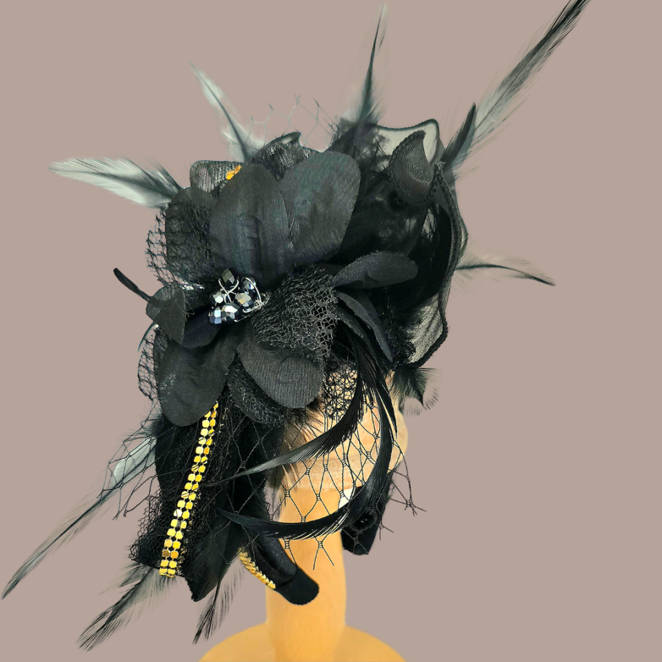 Mila Siyah Renk  Saten Taç