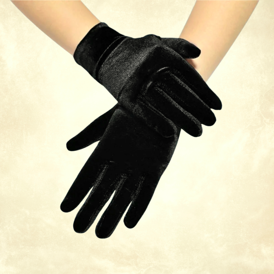 Matmazel Siyah Kadife Eldiven