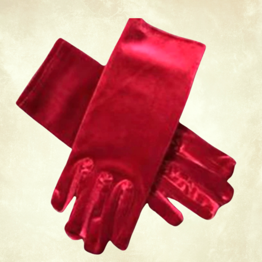 Matmazel Kırmızı Renk Kadife Eldiven