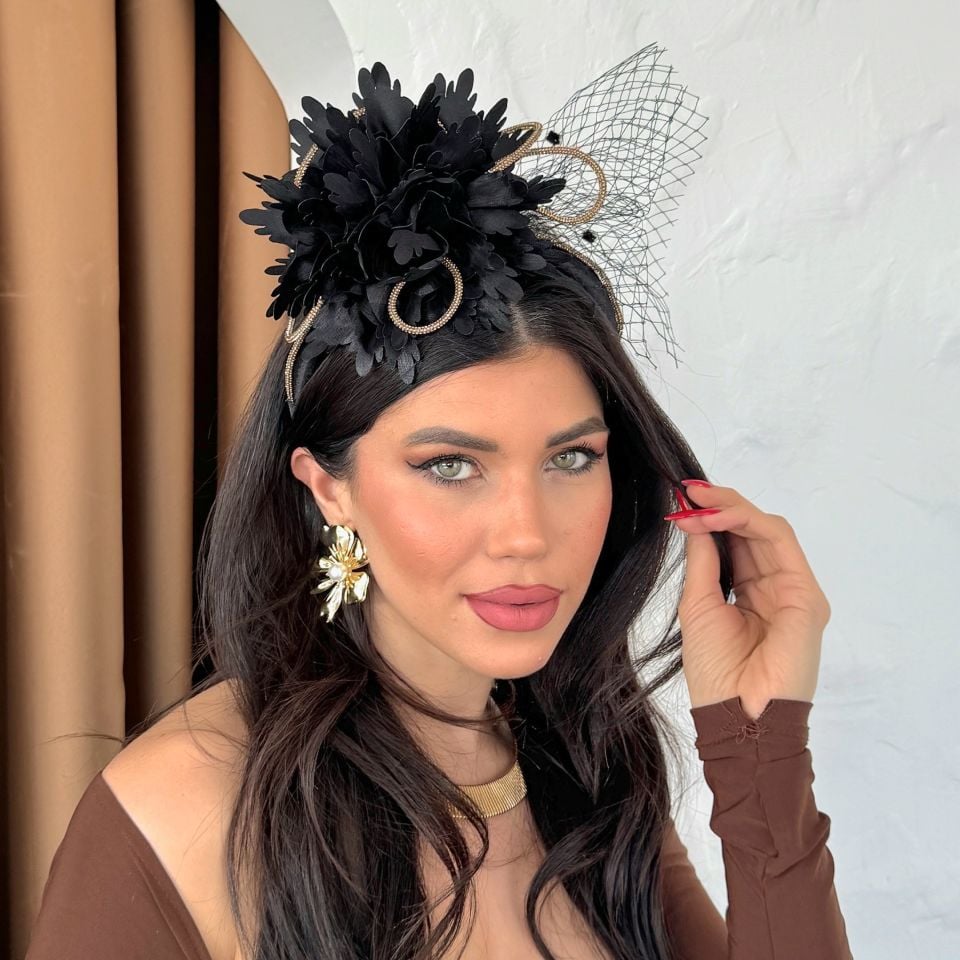 Amanda  Siyah Bronz  Renk Vualet Taç