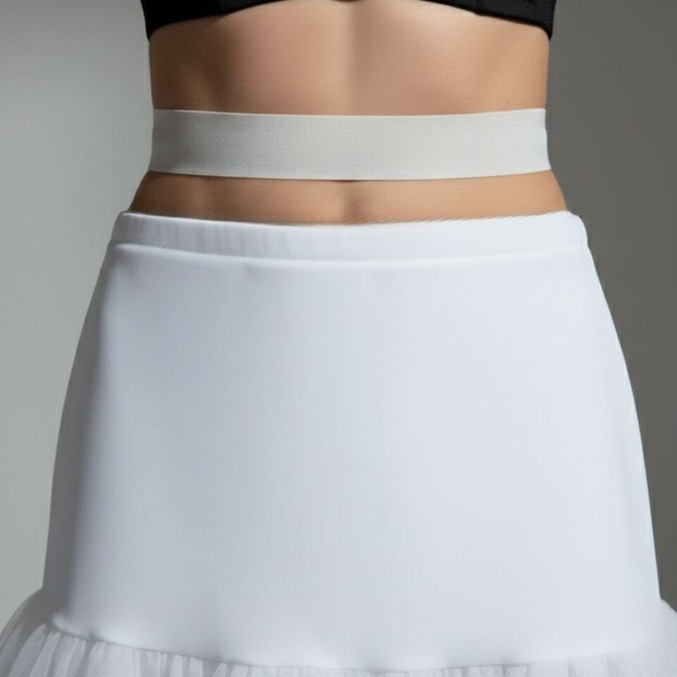 Lady Beyaz Renk Düz Kesim Jüpon 65 cm