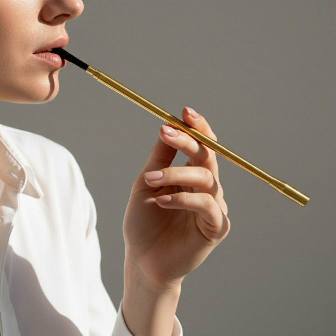 Vintage Aksesuar Gold Renk Ağızlık Slim Boy